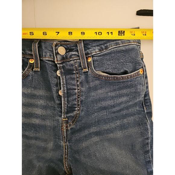 Levi's Wedgie Skinny Jeans Women's‎ size 28 Button Fly Raw Hem High-Rise - Picture 11 of 14